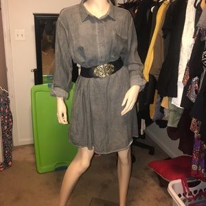 Umgee Grey/lace Dress Blouse with  Size XL